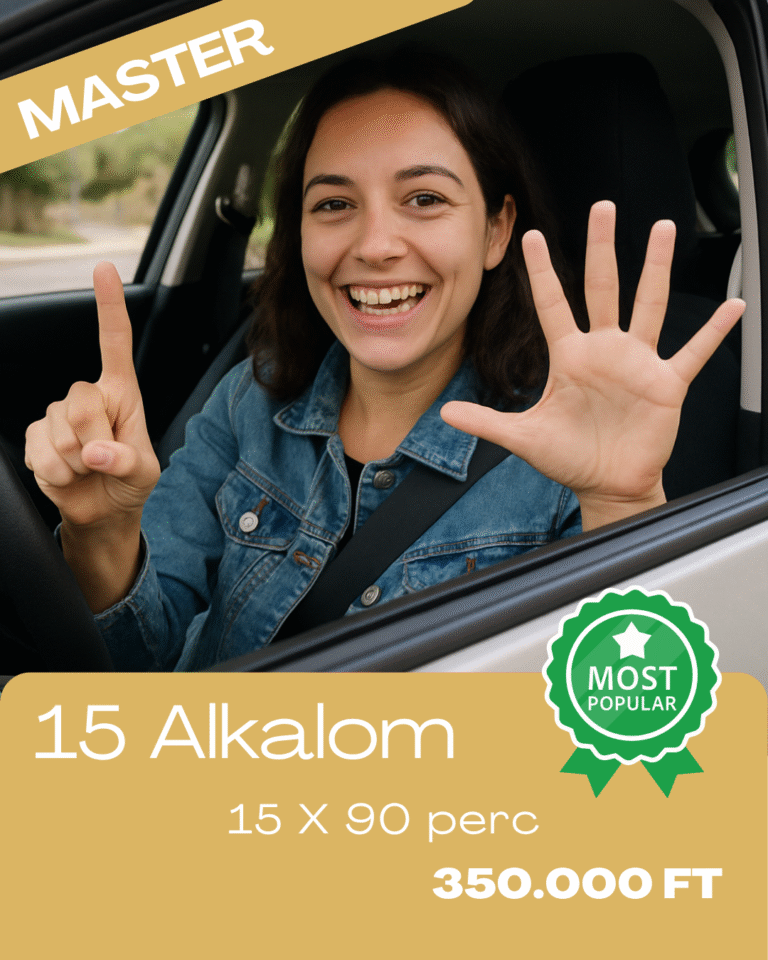 15 alkalmas gyakorló vezetés bérlet